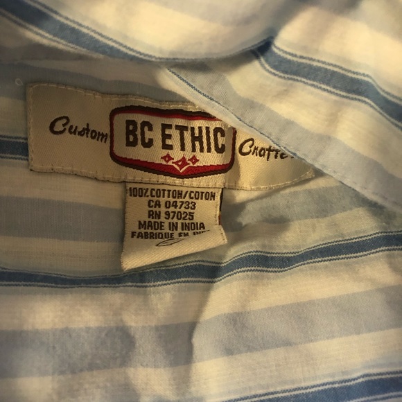 EUC men’s vintage rare BC Ethic men’s casual short sleeve button down in SZ M!! - Picture 4 of 4